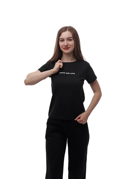 Футболка STREAM віскоза/поліестер чорний