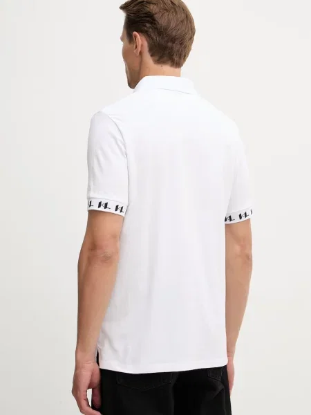 Karl Lagerfeld tricou polo alb