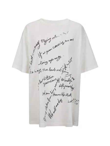 Tricou Yohji Yamamoto cu imagine alb