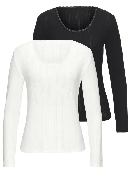 VIVANCE Tričko černá bílá