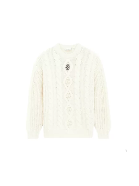 Sweter Drole De Monsieur wełniany biały