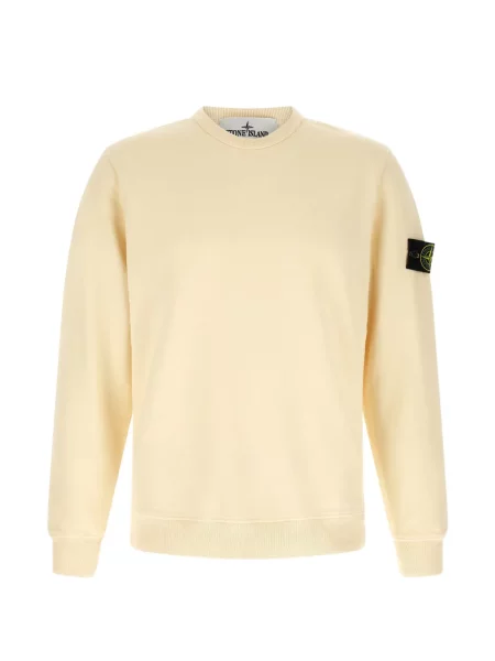 Hanorac crewneck Stone Island din fleece cu decolteu rotund cu strasuri