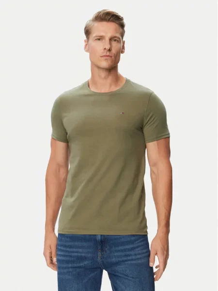 Tričko Tommy Jeans zelené