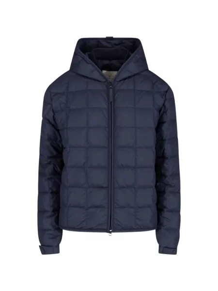 Geacă Moncler cu glugă albastru