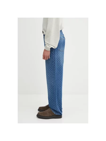 Daily Paper jeansy Amba Monogram niebieskie