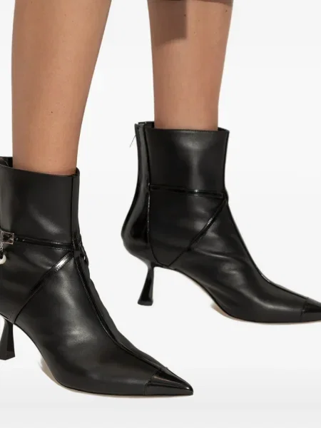 Botine Jimmy Choo cu perle negru
