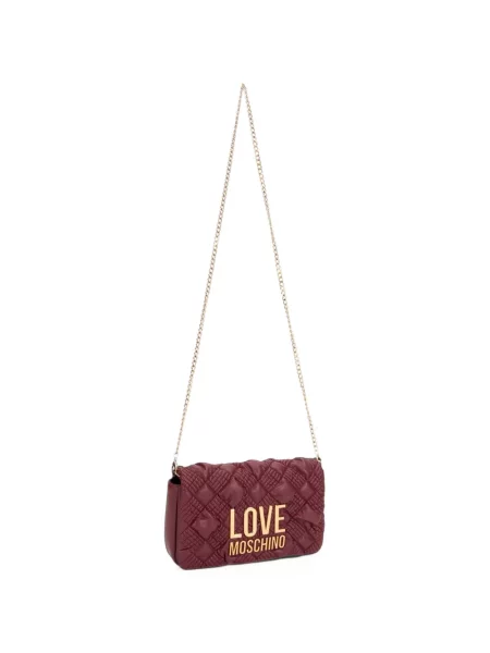 Prošiven torbica Love Moschino s autogramom crvena