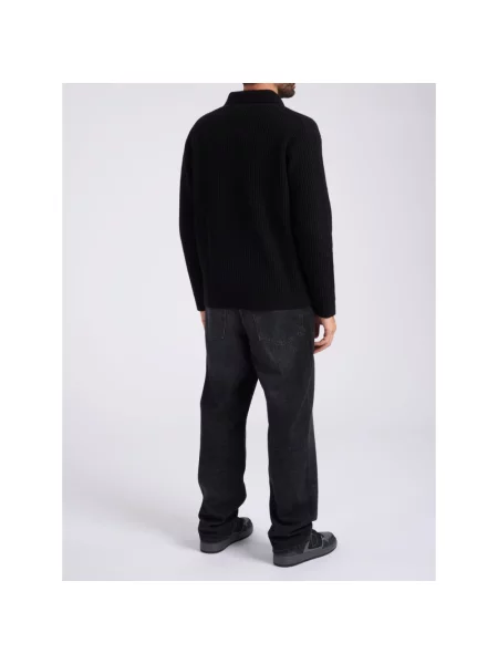 Sweter Maison Kitsune wełniany czarny