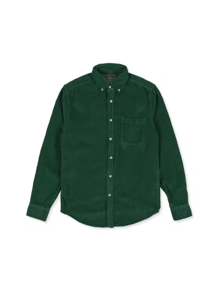 Cămașă Portuguese Flannel cu mâneci lungi de flanelă lungă verde