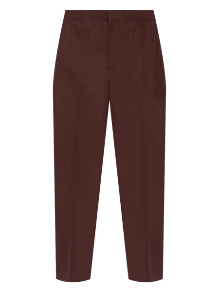 Pantaloni Jil Sander de lână maro