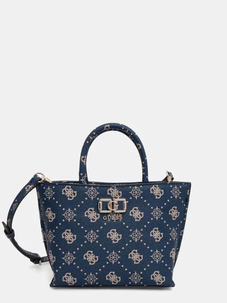 Guess crossbody torbica iz umetnega usnja EMELIE modra