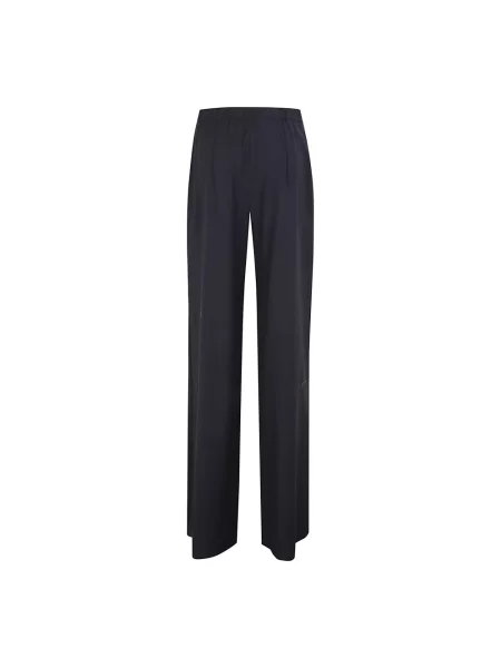Spodnie Max Mara Studio wełniane niebieskie