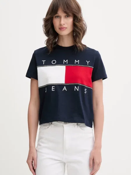 Tommy Jeans kratka majica modra