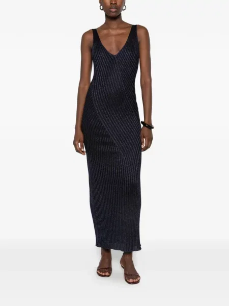 Rochie maxi Missoni tricotate albastru