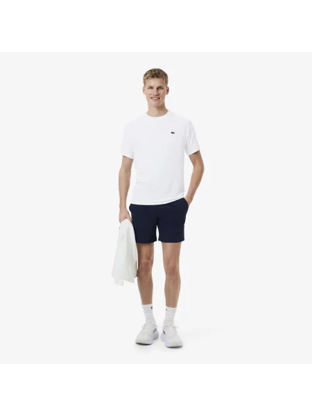 Lacoste Sportowa Koszulka Ultra Dry Ze Streczem biała