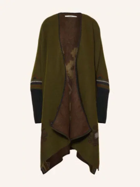 Ba&Sh Plášť Pongo khaki / hnědá černá