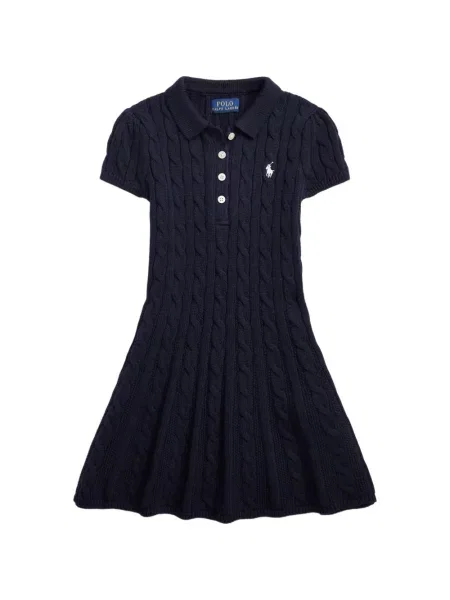 Sukienka mini dziecięca Polo Ralph Lauren niebieska