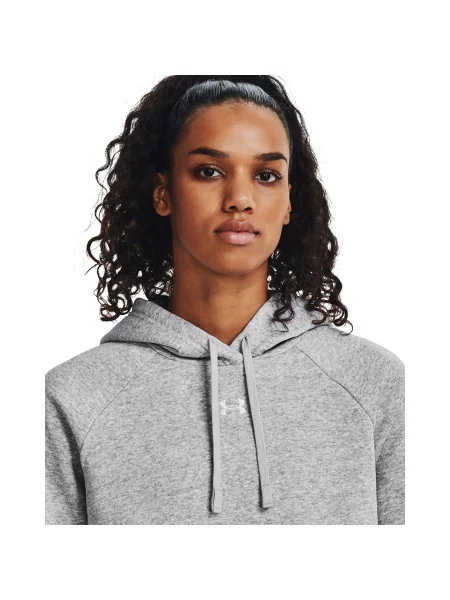 Fleecová mikina s kapucí Under Armour šedá