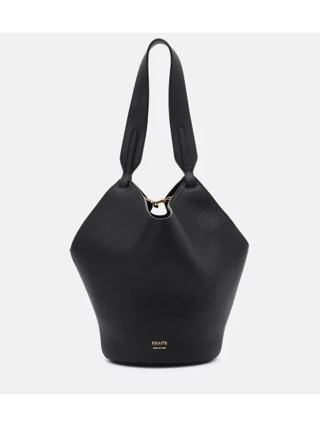 Geanta de piele Khaite din piele negru