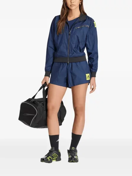 Pöttyös fűzős csipkés póló Adidas kék