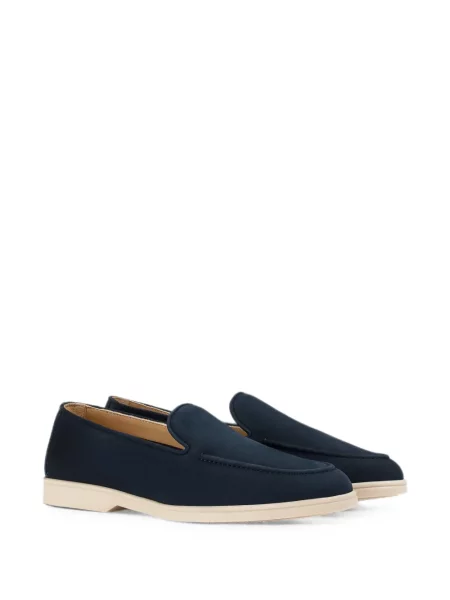 Pantofi loafer Doucal's din piele de căprioară albastru