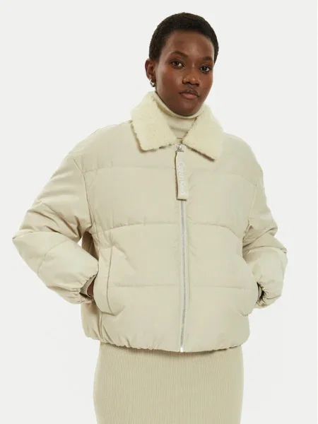 Farmer dzseki Calvin Klein Jeans bézs