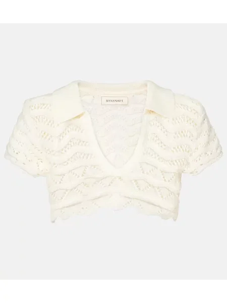 Cropp top Bananhot tricotate alb