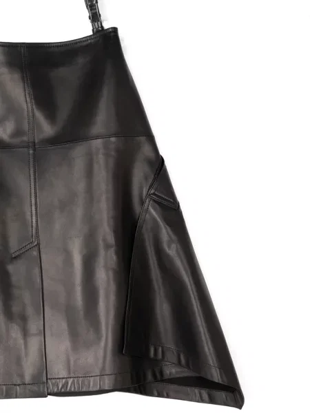 Spódnica skórzana Brandon Maxwell czarna
