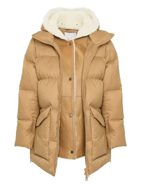 Kurtka puchowa Yves Salomon brązowa