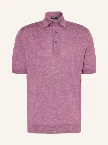 Zegna Pletená Polokošile S Hedvábím A Kašmírem růžová