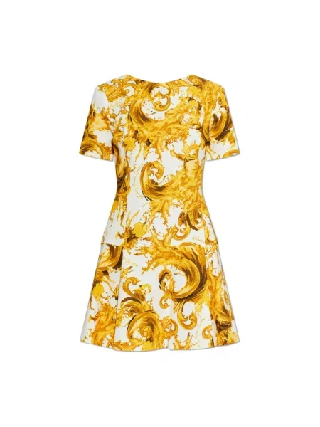 Sukienka jeansowa Versace Jeans Couture garniturowa biała