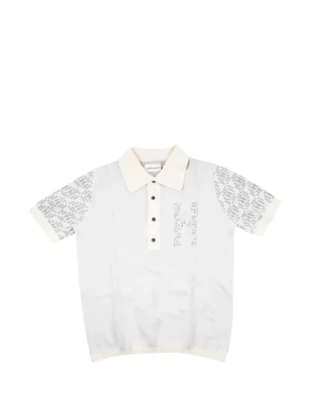 Tricou polo Honor The Gift tricotate alb