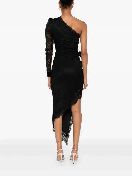 Rochie midi Nissa de cristal până la genunchi de costum negru