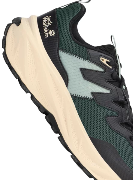 JACK WOLFSKIN Poltopánky jedľová / pastelovo / čierna zelená