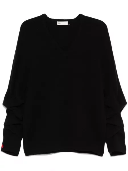 Pulover Tory Burch cu volane negru