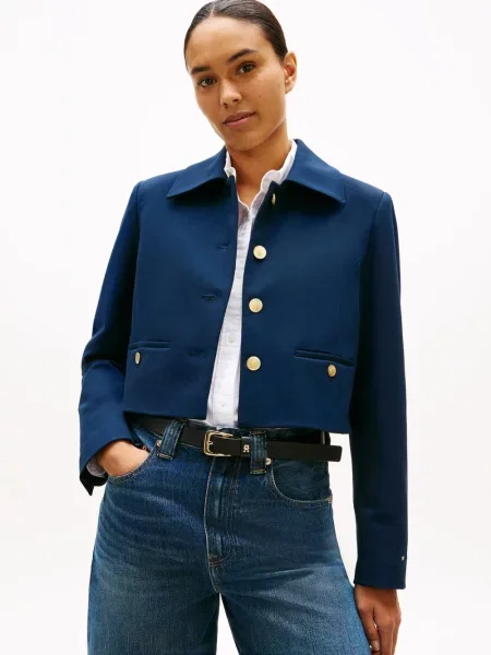 Krótka marynarka Tommy Hilfiger granatowa