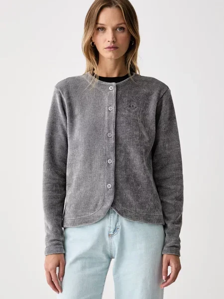 Adidas Originals cardigan pentru femei Chenille gri