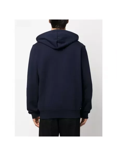 Bluza rozpinana Lacoste z kapturem z długim rękawem niebieska