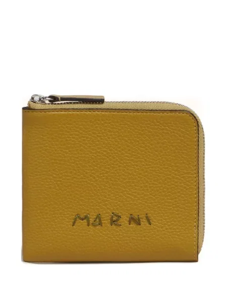 Portofel Marni din piele galben