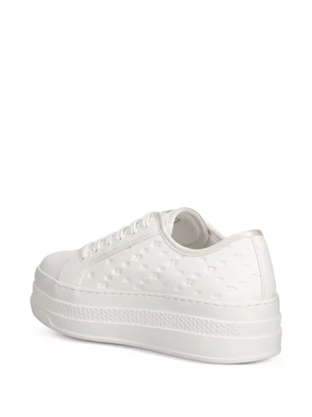 Sneakerși Armani Exchange cu autograf alb