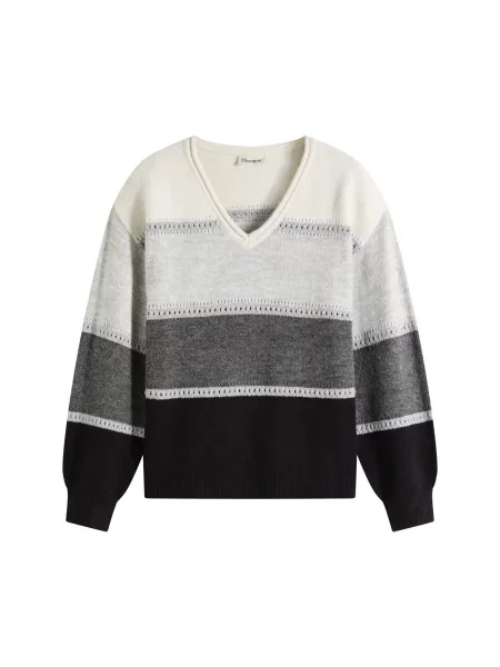 Bonprix Pulover gri / gri deschis / negru / murdar alb