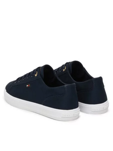 Laisvalaikio batai Tommy Hilfiger Th Foxing Sneaker Canvas Tamsiai mėlyna