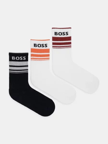 Чорапи BOSS 3 чифта мъжки бяло