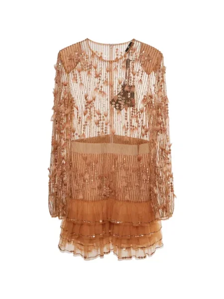 Rochie Elisabetta Franchi cu broderie din tul