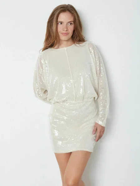 Co'couture Rochie Serafin perlat alb