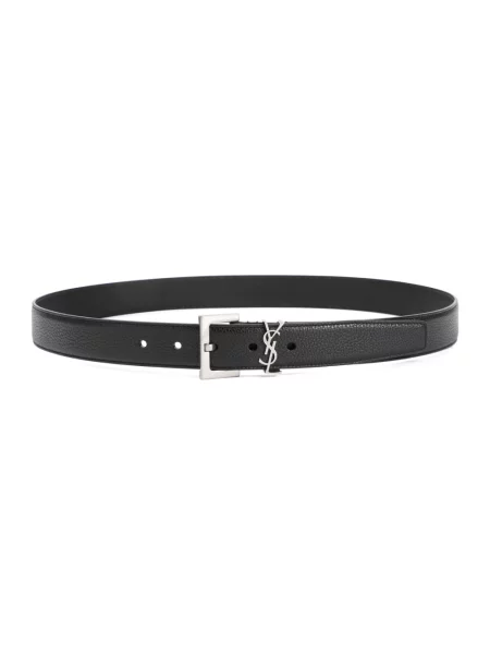 Pasek Saint Laurent zamszowy czarny