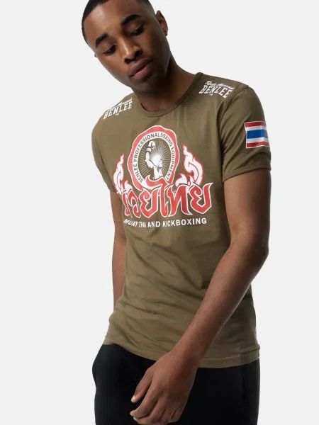 Benlee Funkcionalna majica Thailand kaki / rdeča bela