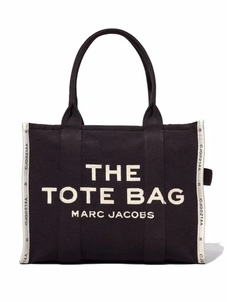 Geantă shopper Marc Jacobs din jacard negru