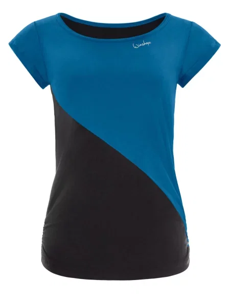 Winshape Tricou funcțional cyan negru