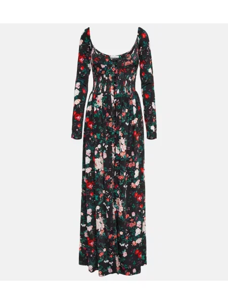 Rochie maxi Paco Rabanne cu model floral de costum